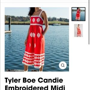 Tyler Boe Candie Embroidered Midi Dress
